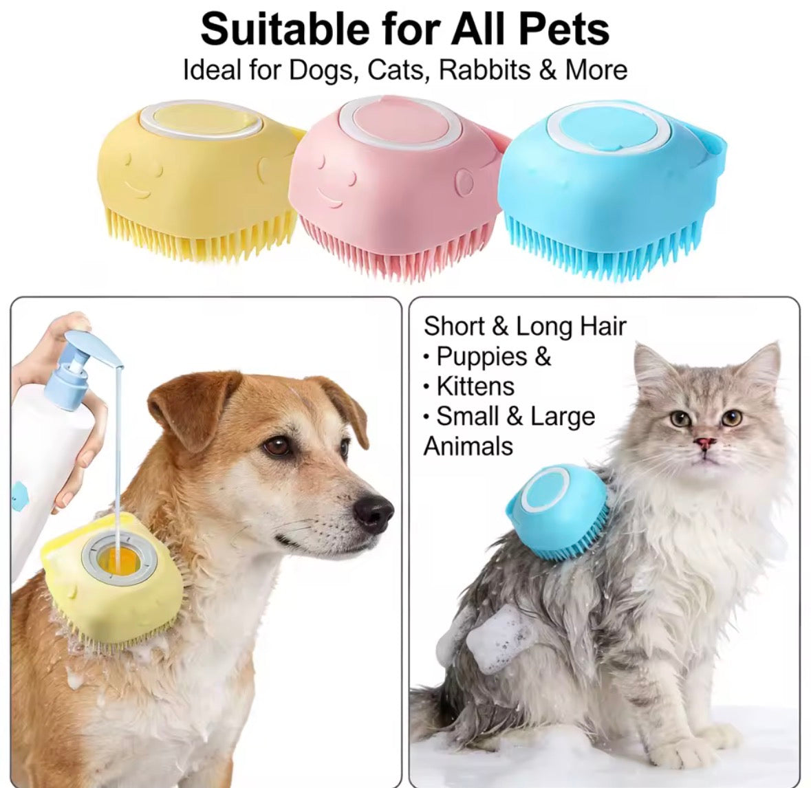 The FurSwipe Bath and Massage Brush